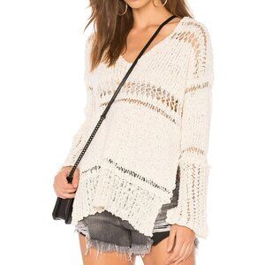 Free People Belong To You Open Work Sweater Large